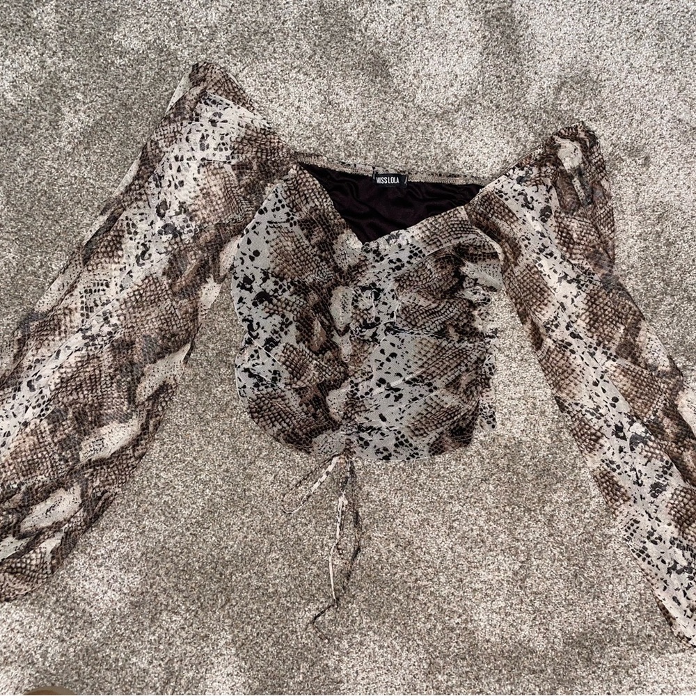 Meshki Snake Print Women's Top